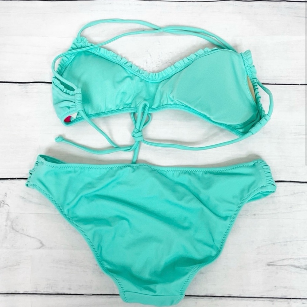 PINK Victoria Secret Aqua Green Bikini Set - Picture 2 of 4